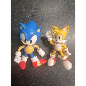Sonic The Hedgehog 4" & Miles Tails Prower‎ 3" Jakks Pacific Figurines 30th Annv
